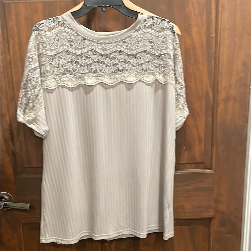 Lace Women's Top - gray